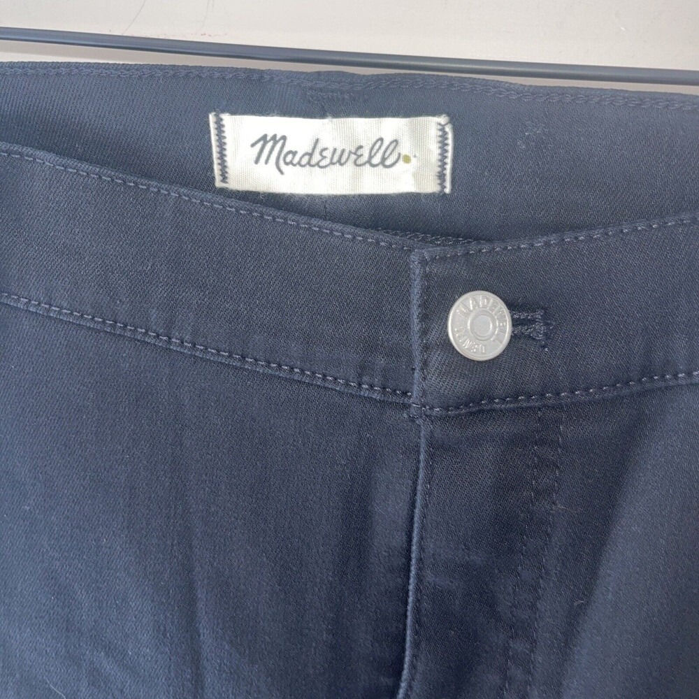 New Madewell Jeans 9" High Rise Skinny Women Size 36 Tall Long TENCEL Black - Picture 5 of 10